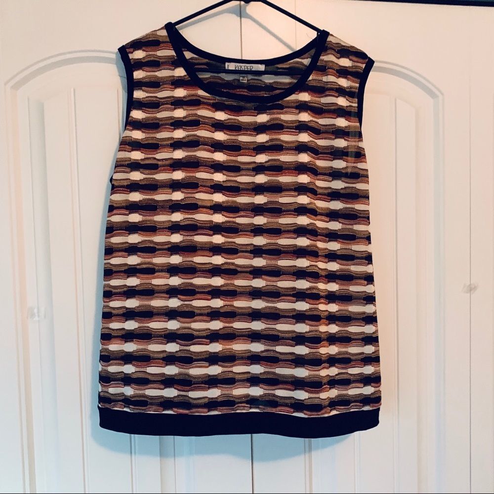 KASPER Separates Multicolor Sleeveless Sweater Knit Top 1X - Picture 3 of 16
